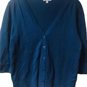 Gap ~ Women’s ~ Sweater ~ Large ~ Teal ~ Cardigan